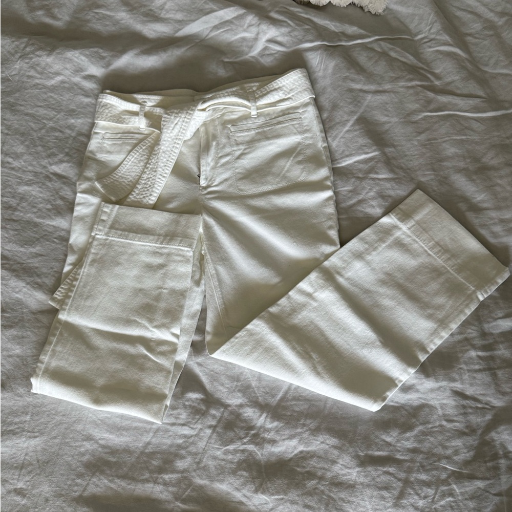 LOFT White Straight-Leg Jeans